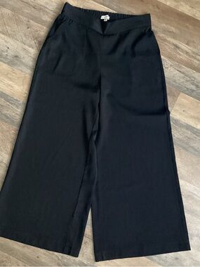 Max Studio Black Wide-Leg Pull-On Pants